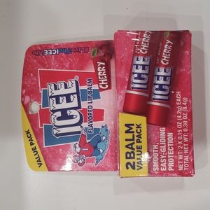 Icee Cherry Flavored Lip Balm, 2 pack ~ NEW & Sealed